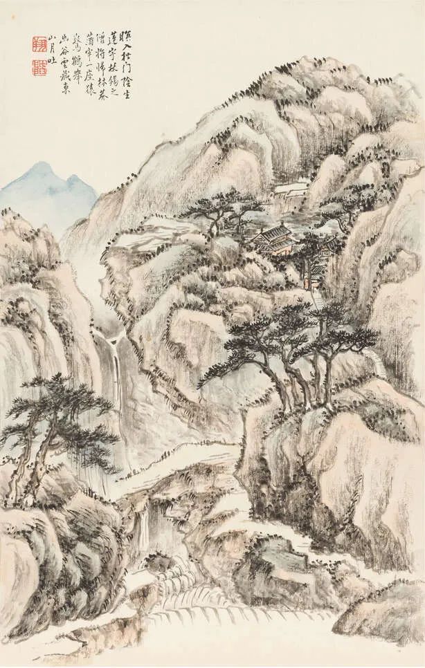 许尧仿古山水册:墨气淋漓,古意十足