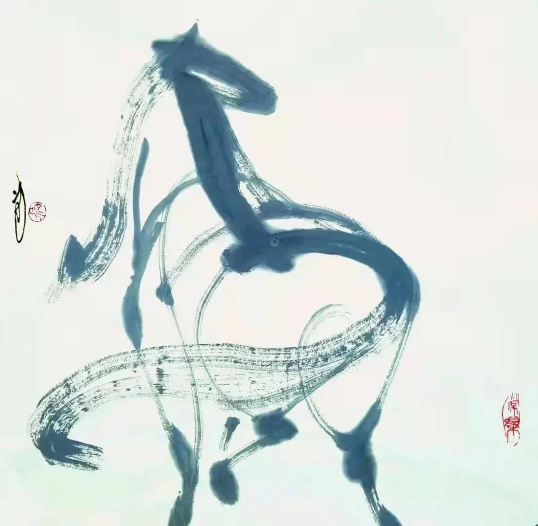 《窗外》68cmx68cm 毛笔 2021