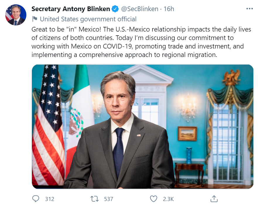 美国国务卿这波“操作”，把墨西哥人都看“懵了”