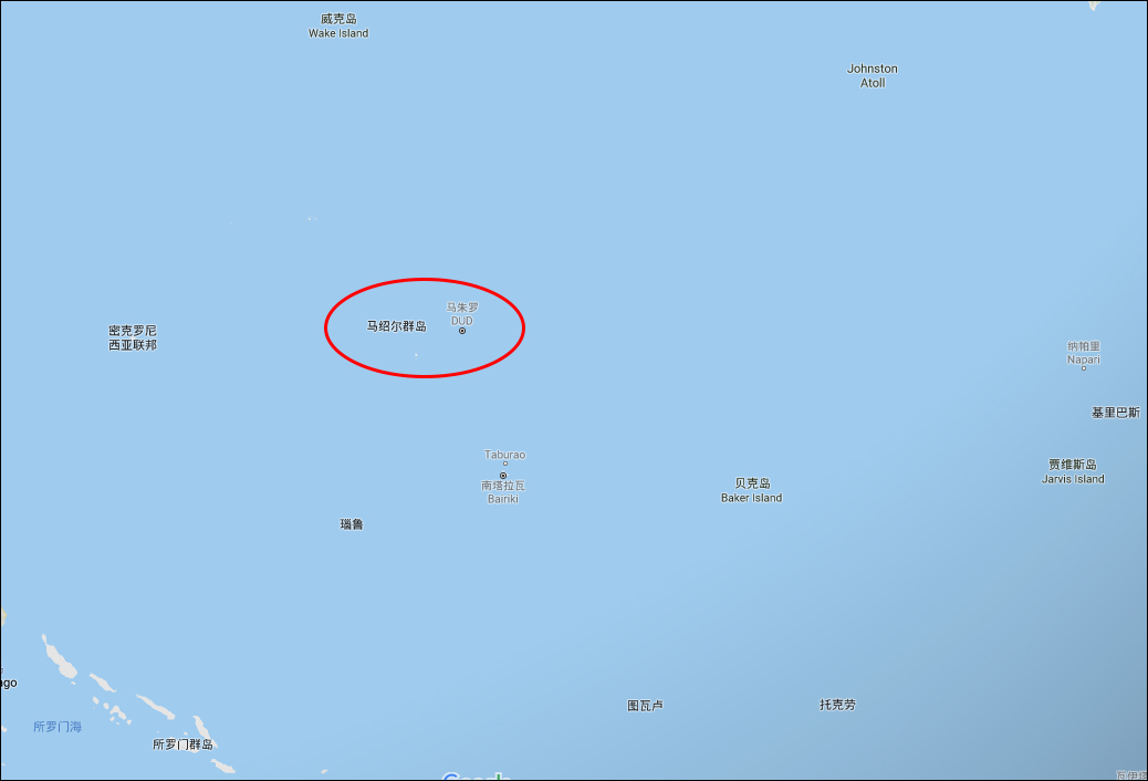 马绍尔群岛地理位置图