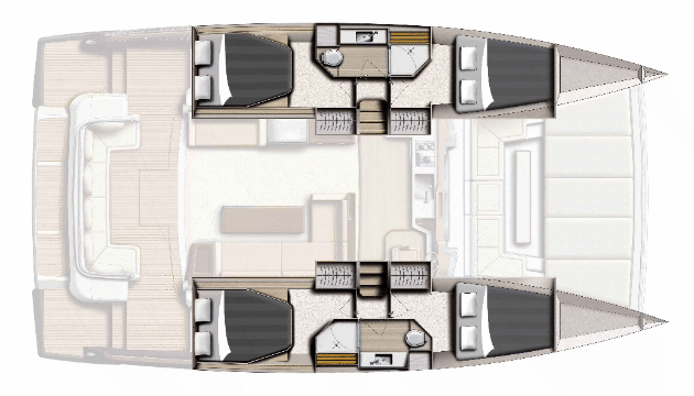 法国13米长的双体游艇,bali 4.3 my动力双体游艇