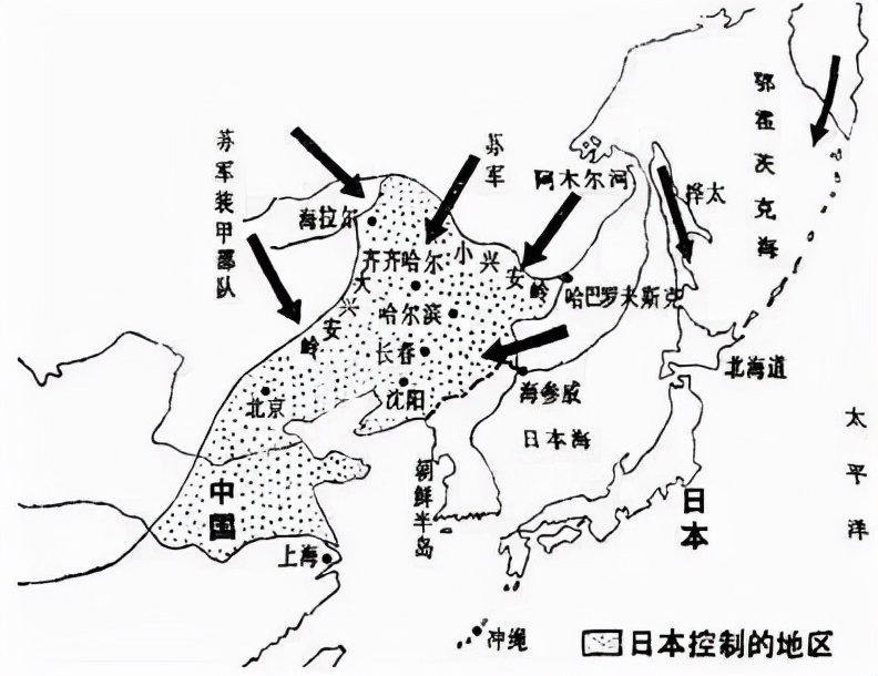 上图_ 1945年苏联出兵东北