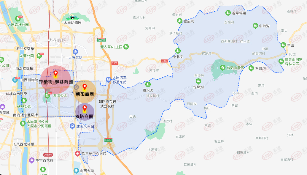 太原市迎泽区街道地图图片