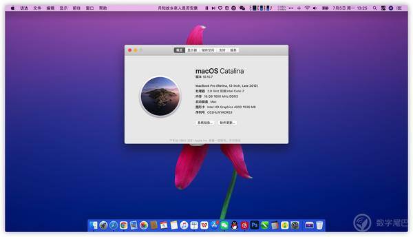 X230 MacOS 10.5.7 显示参数