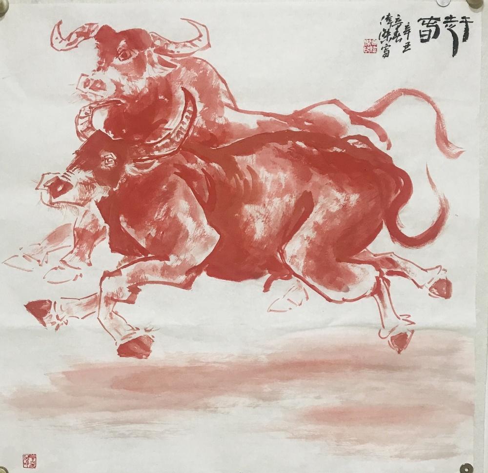 牛转乾坤丨浙江永康——吕伟杰牛年画牛