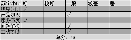 苏宁小biu评分