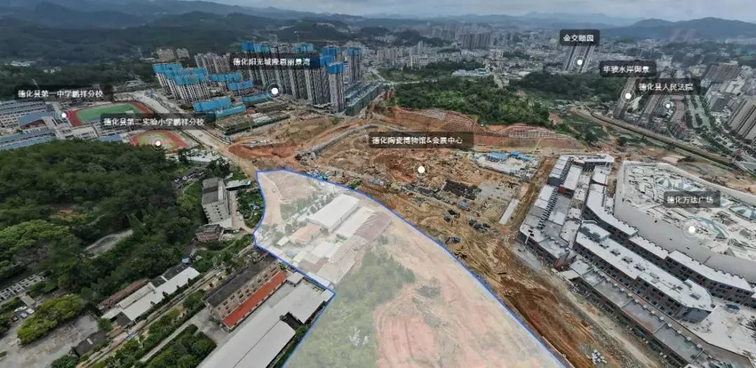 地块区域示意图 地块紧邻在建的国际陶瓷艺术城,万达广场旁,娱乐休闲