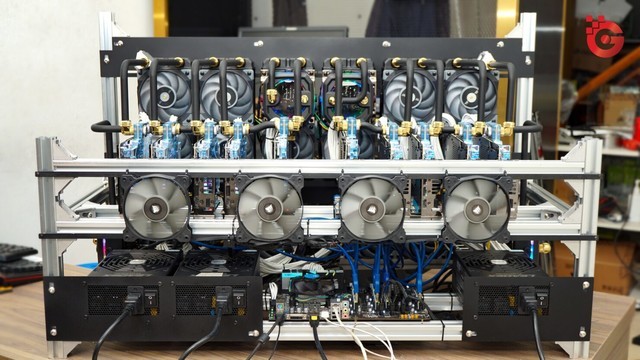 造价25万10卡rtx3090水冷矿机细节展示