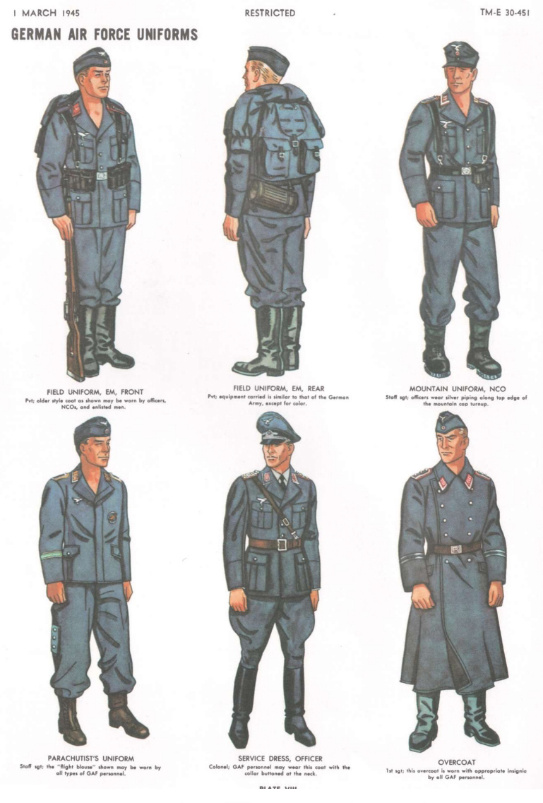 图鉴:二战德军各军种,官兵制服赏析