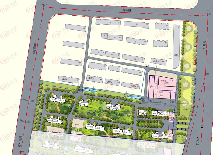 从平面图来看,此次公示的朱家庄b1地块包 含9栋住宅楼,18-27层,1栋23