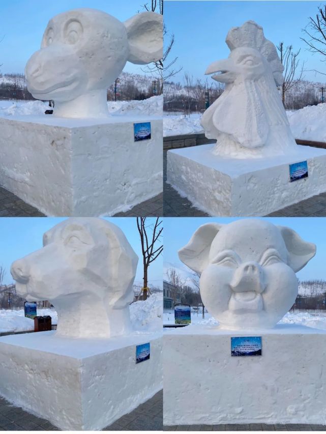 组图| 带你看天山天池创意雪雕!