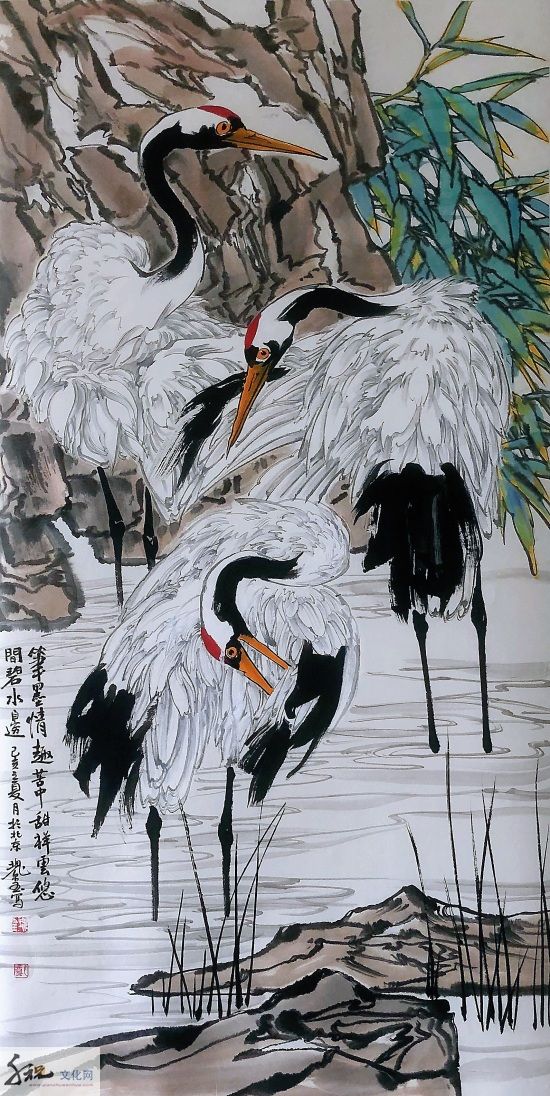 画家郑瑰玺作品   136x68cm