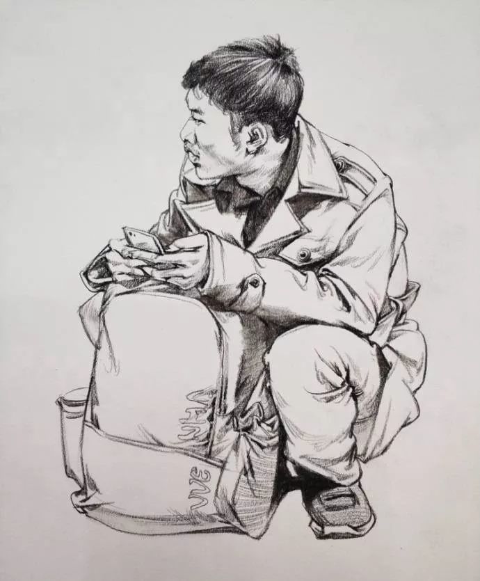 一点一点的加深人物的丰富性 也是慢慢的挑战自己的速写能力 在写生中