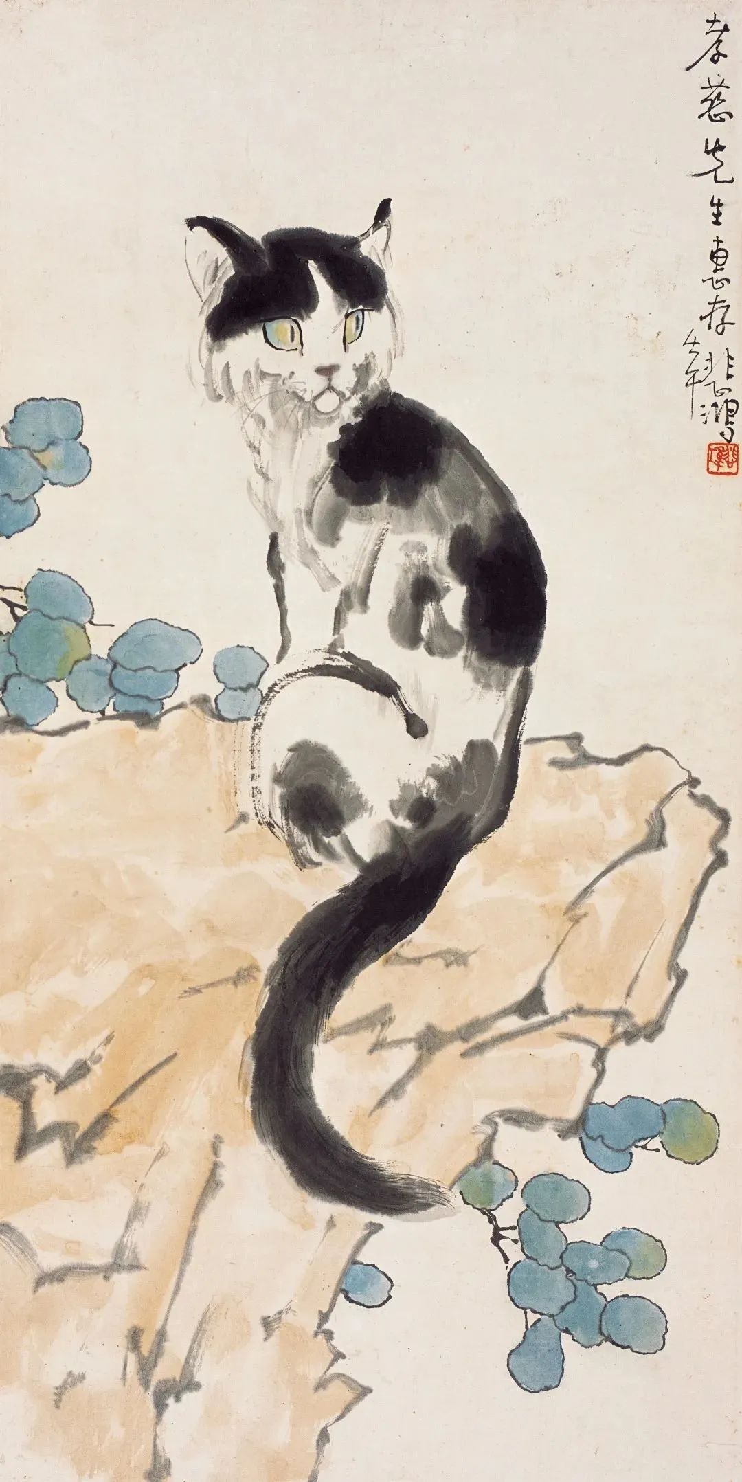 徐悲鴻風の「双猫図」 徐悲鴻風の「双猫図」 美術品・アンティーク・コレクション
