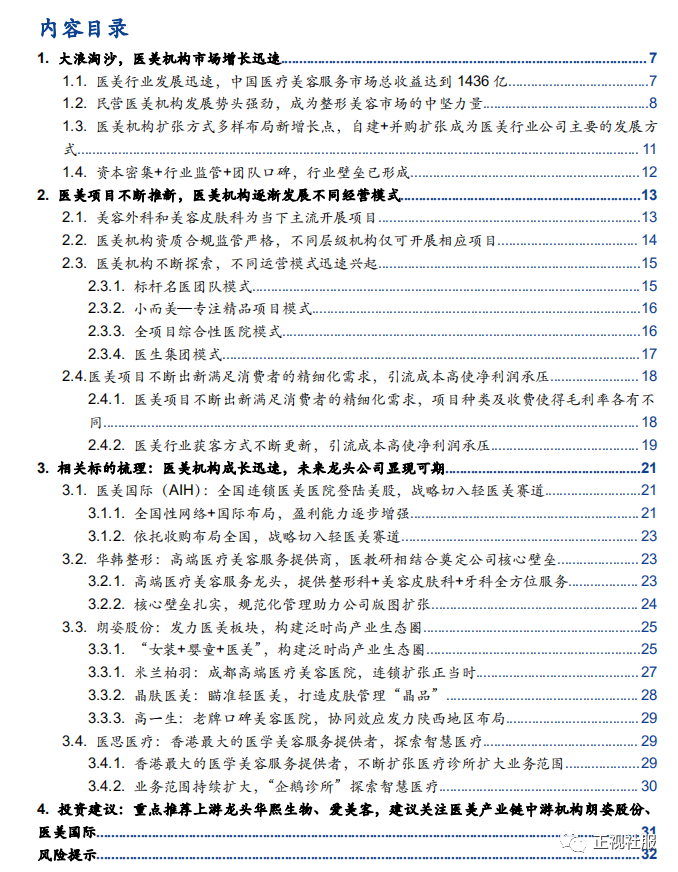 安信证券:医美机构成长迅速,未来龙头显现可期