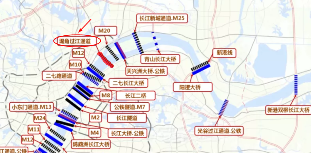 项目名称:武汉市堤角至工业大道过长江通道工程