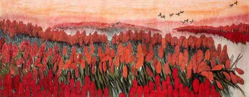 宋玉红高粱题材国画艺术展