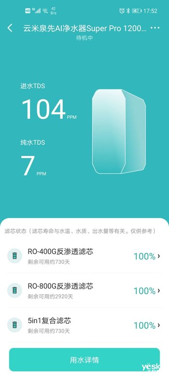 双RO滤芯 云米泉先净水器Super Pro 1200G评测
