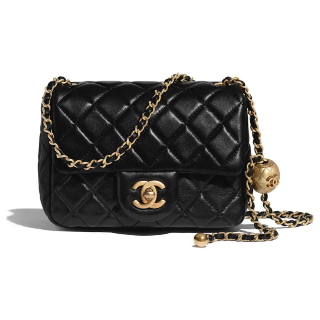 chanel classic flap mini square 金球款
