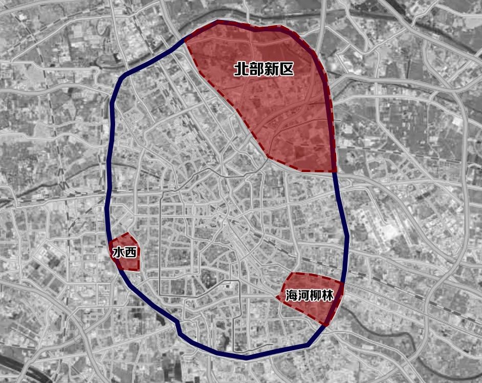 不过,要说最大的,非北部新区莫属.