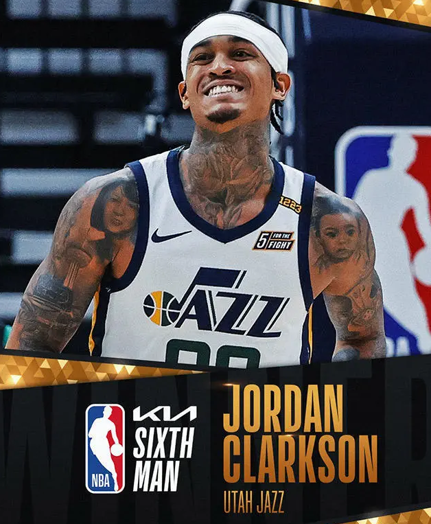 NBA：爵士后卫<em>克拉克</em><em>森</em>当选本赛季最佳第六人