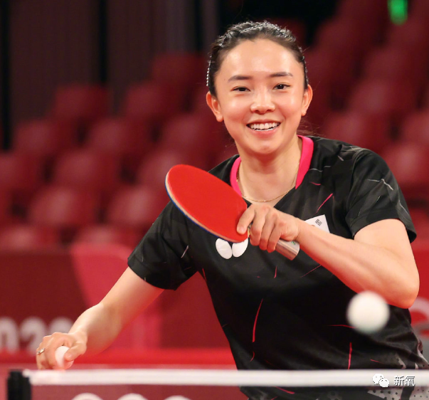 韩国乒乓球员田志希图片