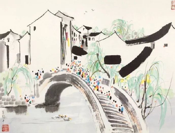 赏析吴冠中水墨画中的形式美