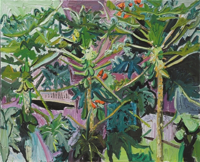 木瓜果满树(油画) 闫 平黄河石林(中国画) 赵 卫