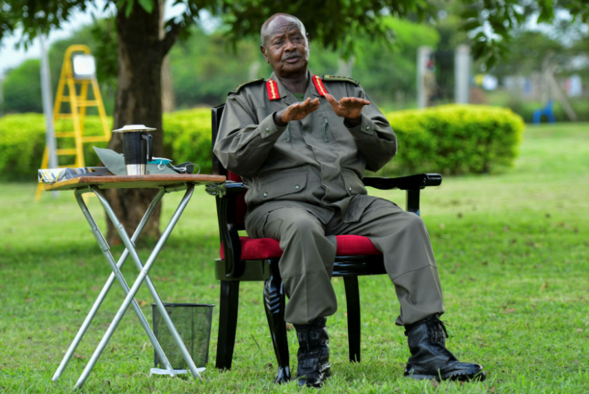 12月4日，乌干达总统穆塞韦尼接受路透社采访