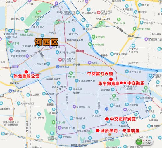 河西区街道片区划分图图片