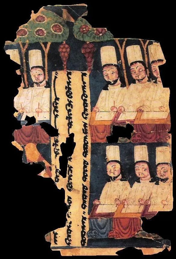 黄孤忠对回鹘可汗和女供养人的复原图: 一组关于西迁西域的回鹘人的