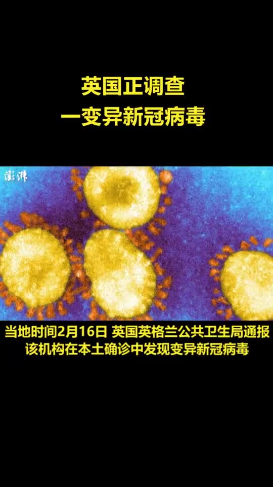 英国正调查一种新出现的变异新冠病毒