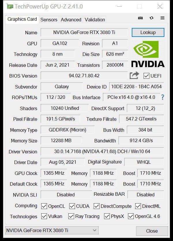 影驰RTX 3080 Ti HOF PRO显卡评测
