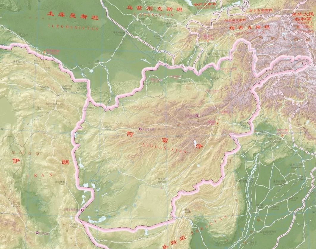 阿富汗地理地图 像一条血管,迎来送往欧亚大陆间的技艺与文化.
