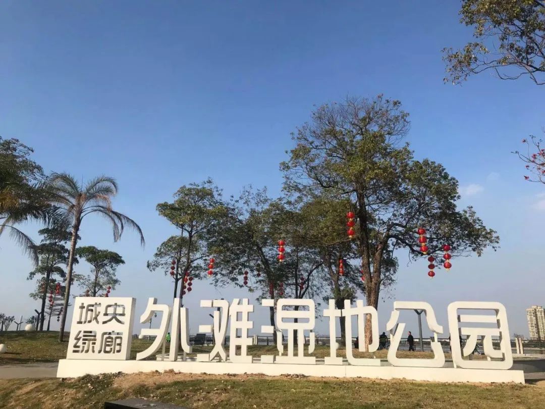 城央绿廊外滩生态湿地公园项目从外海大桥延伸至石咀水闸, 全长约1