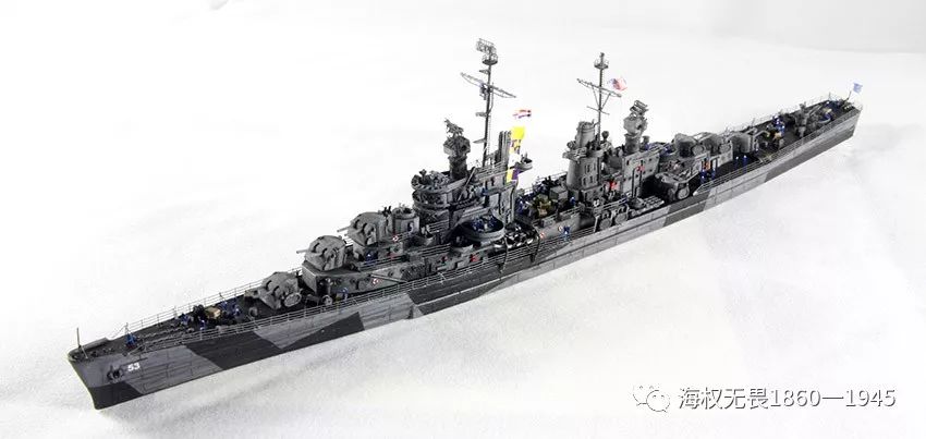 1/700水线舰船作品欣赏—— 二战美国海军防空巡洋舰“圣地亚哥（CL