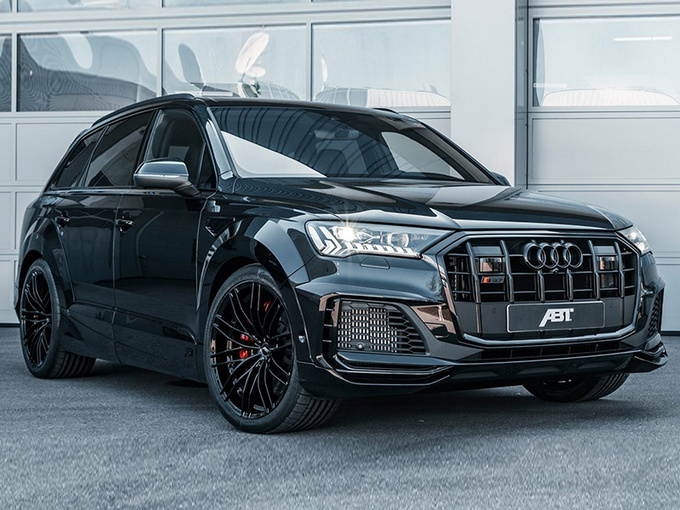 奥迪sq7改装版发布搭黑色运动套件40t双增压性能大涨