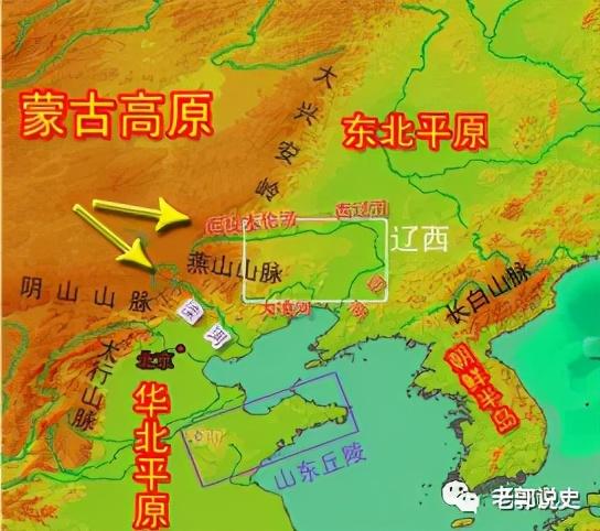 辽上地区地图。