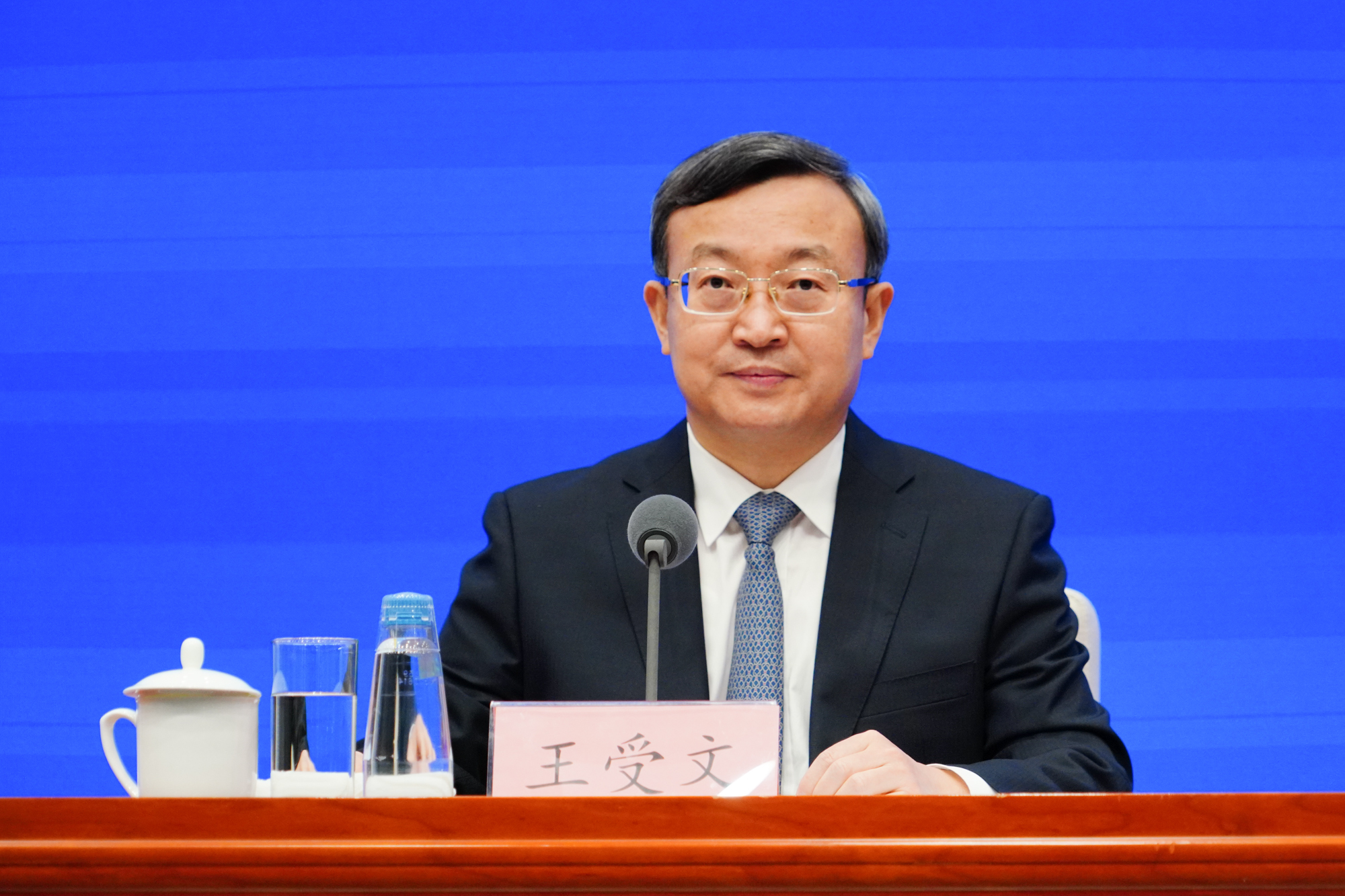 商务部副部长兼国际贸易谈判副代表王受文  澎湃新闻记者 周頔 摄