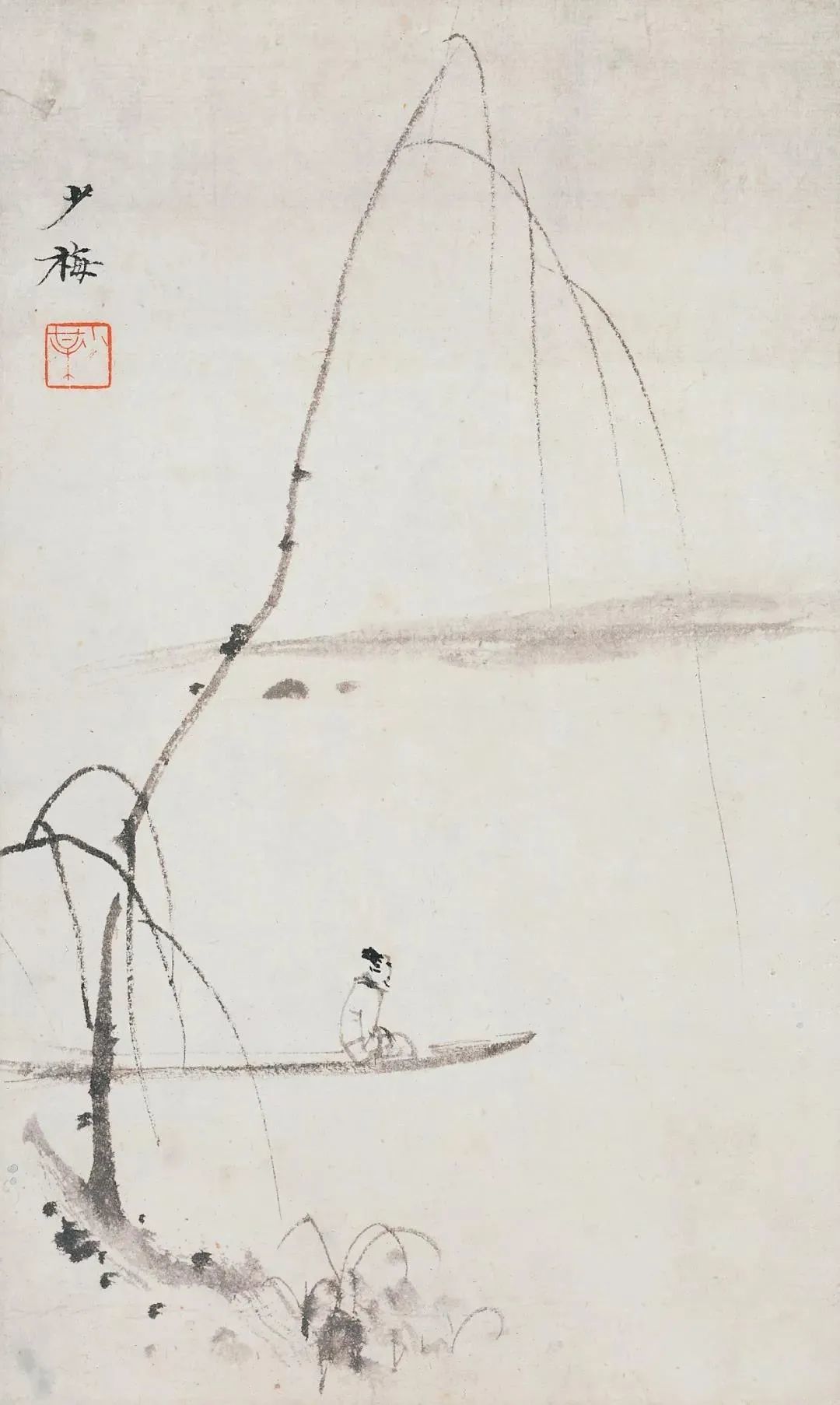 柳舟图陈少梅(1909-1954)15岁加入金北楼,陈师曾等发起组织的"中国画