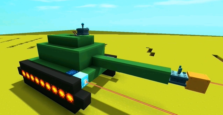 迷你世界激光坦克教程拉动开关可发射炮弹保卫家园必备法宝