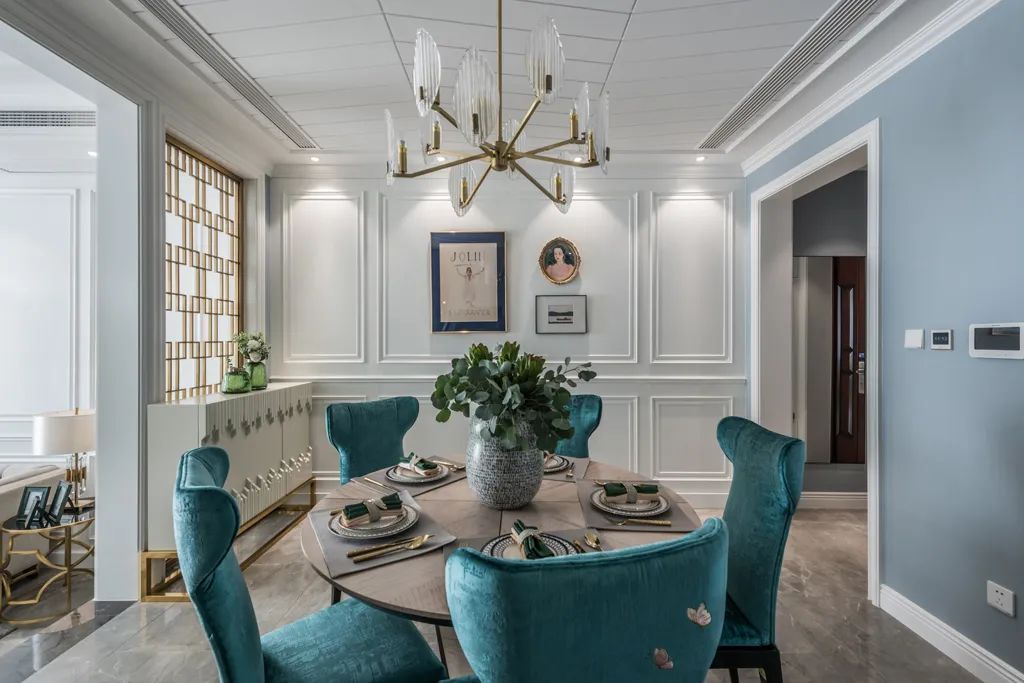 256㎡美式轻奢风华丽舒适大别墅装出满屋的艺术