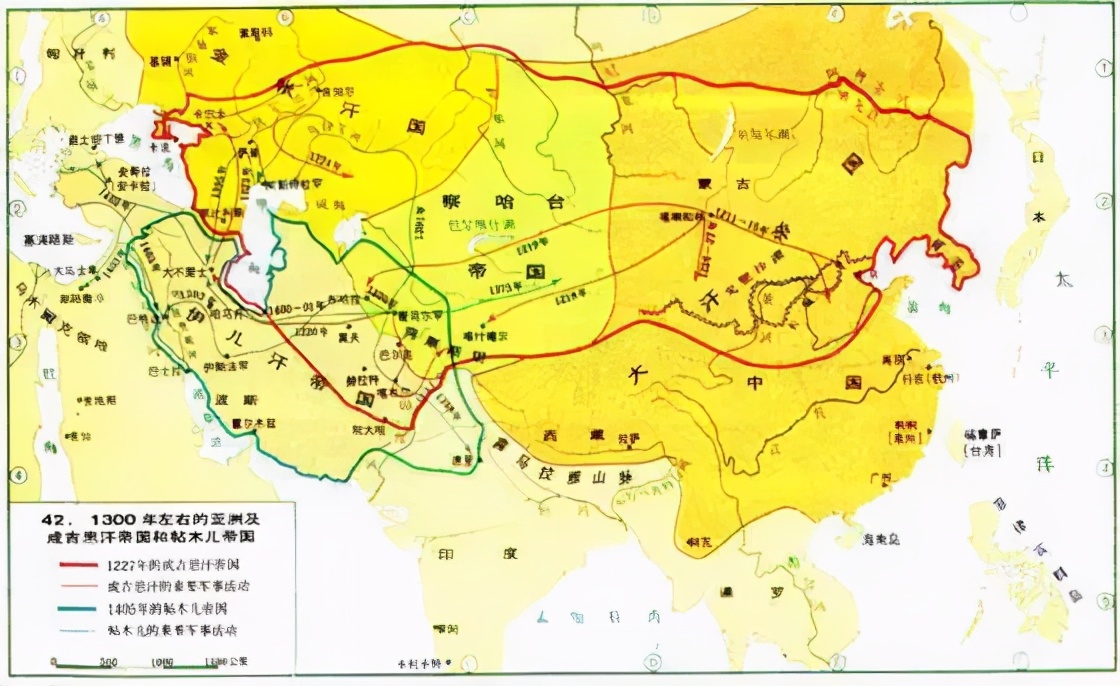 蒙古西征版图图片