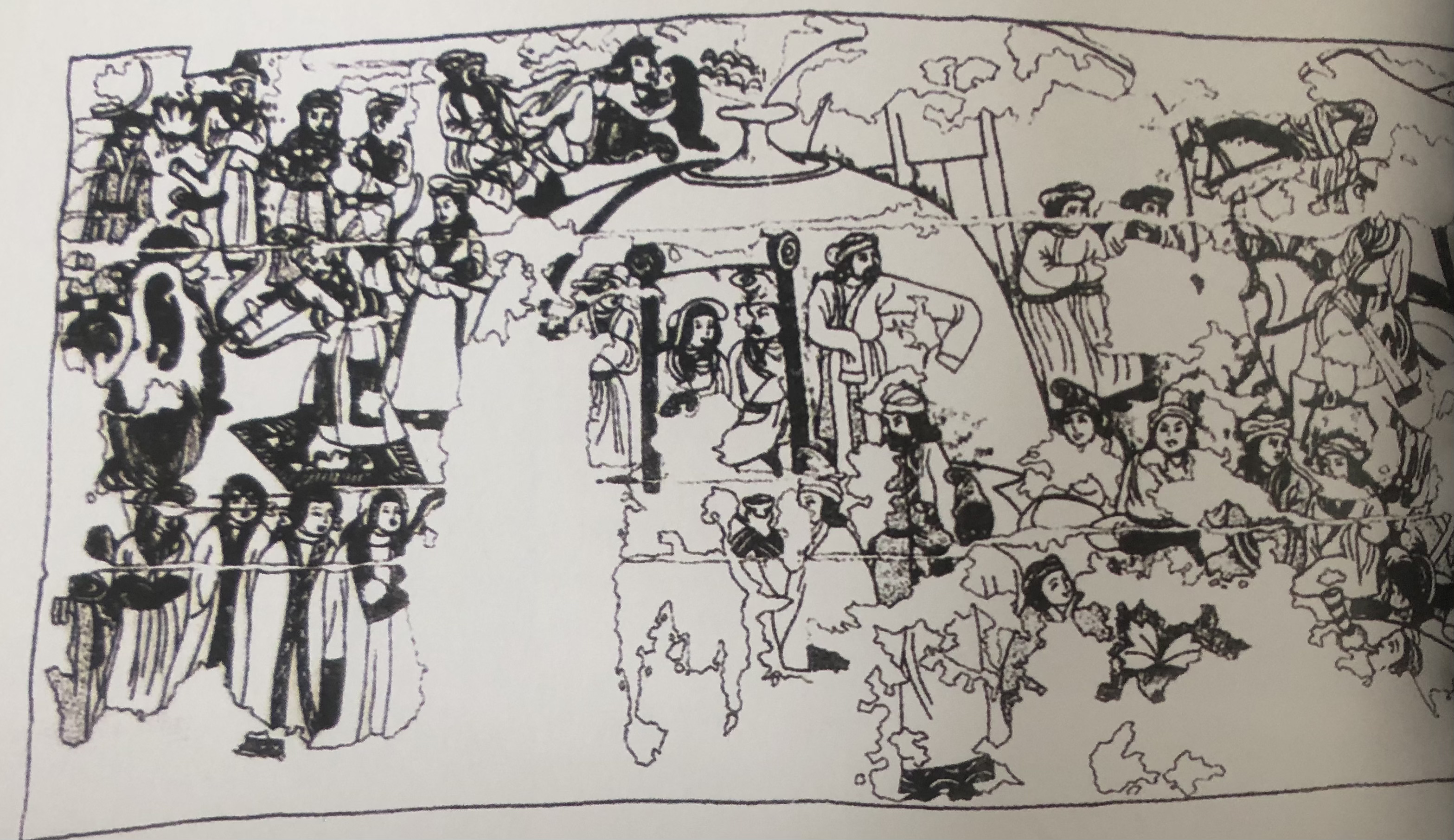 画家杨明——青海德今哈郭里木乡吐蕃墓葬棺板画"猎犛图"简析__凤凰网