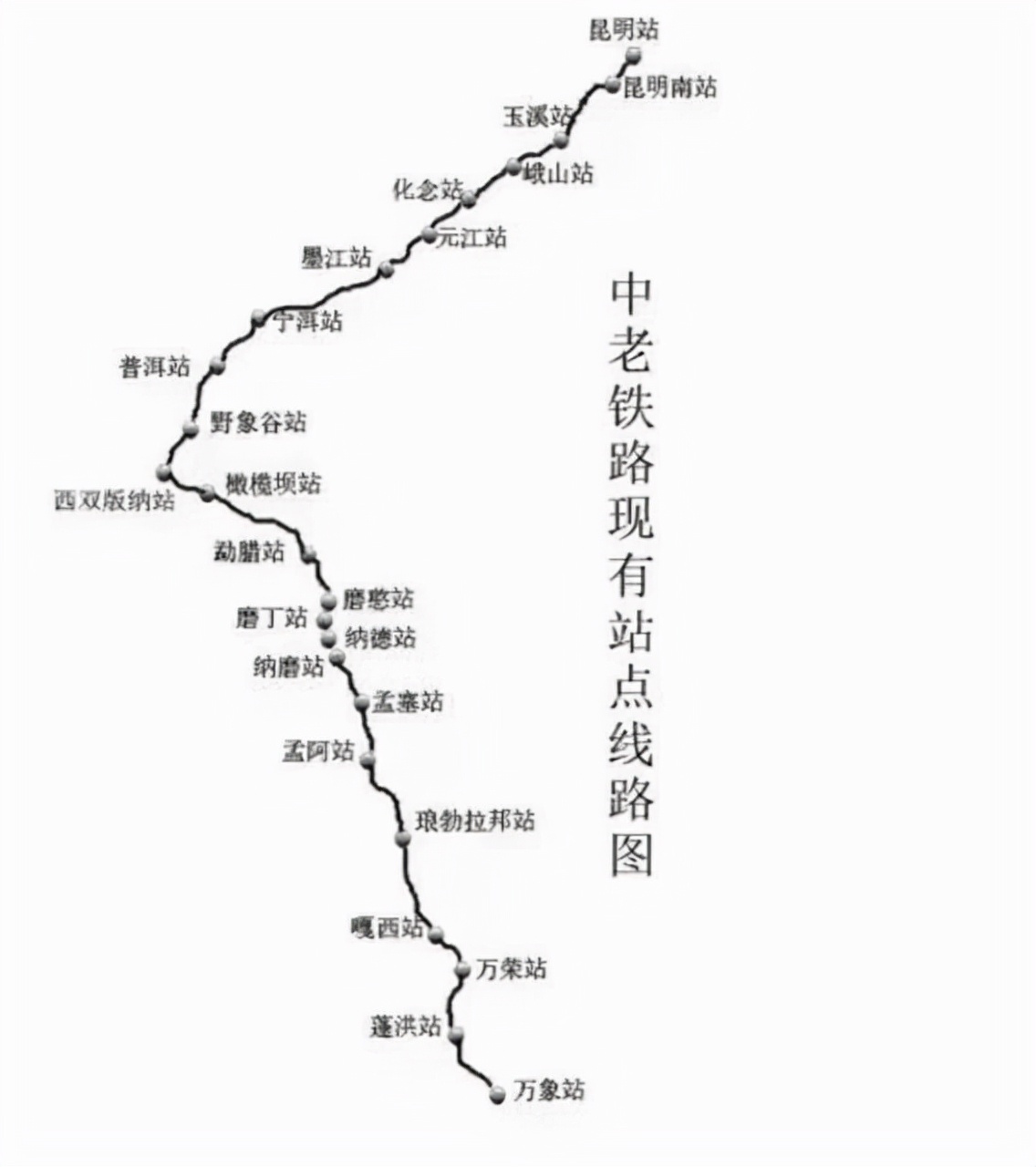 中老铁路路图沿线站点图片