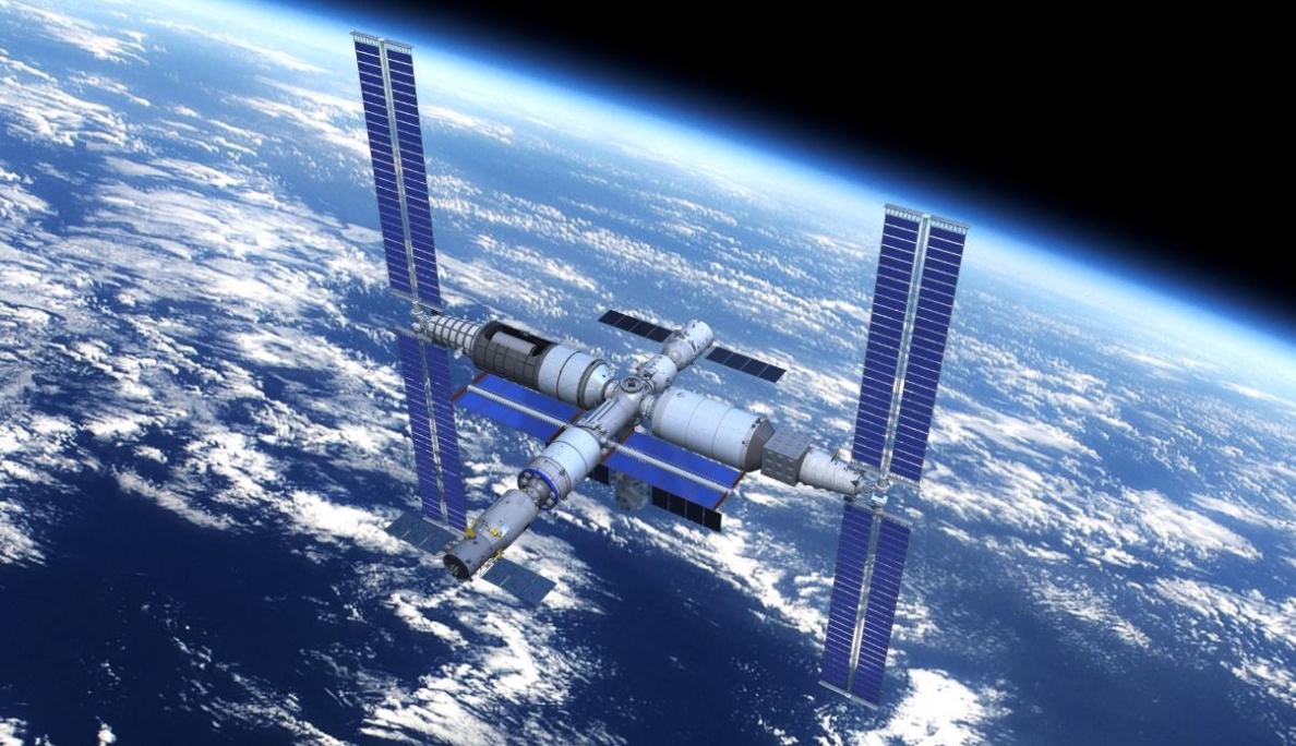 图为中国空间站效果图中国空间站天河一号核心舱用长征5b遥2号火箭