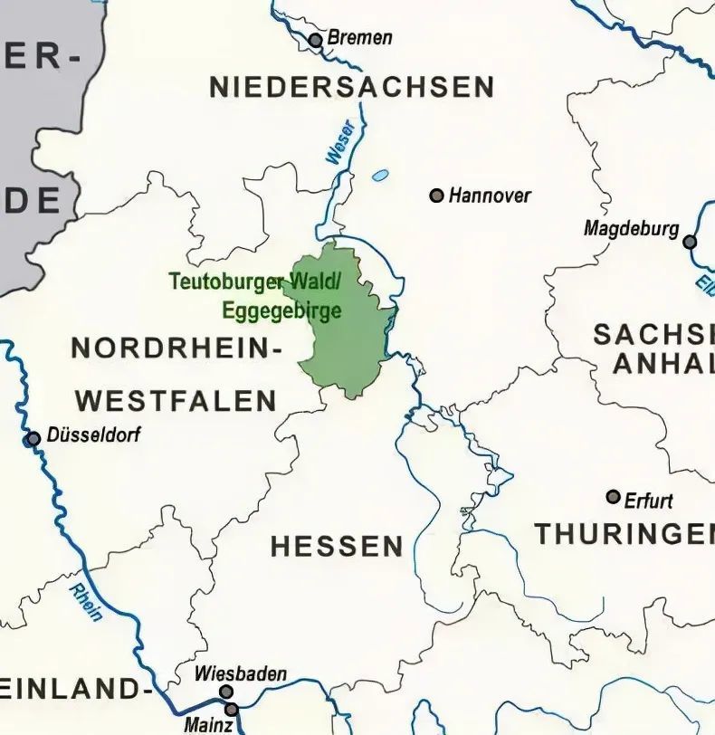 图6. 条顿堡在地图上的位置