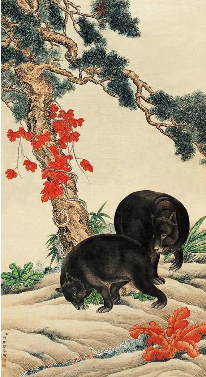 郎世宁瑞兽图,富贵华美