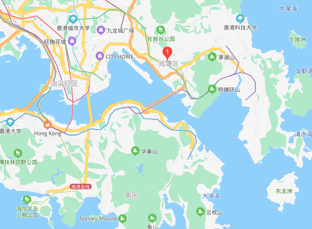 香港观塘地图图片