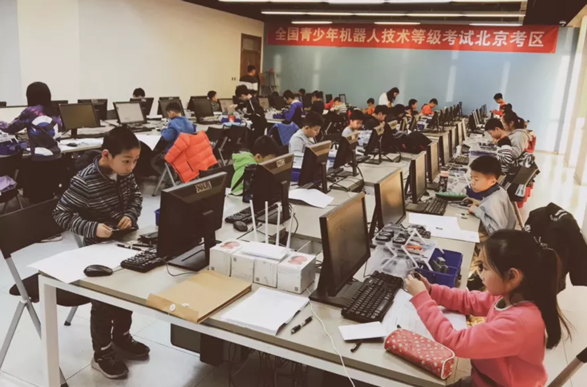 中国电子学会发起的面向8-18岁青少年的机器人技术能力水平的社会化